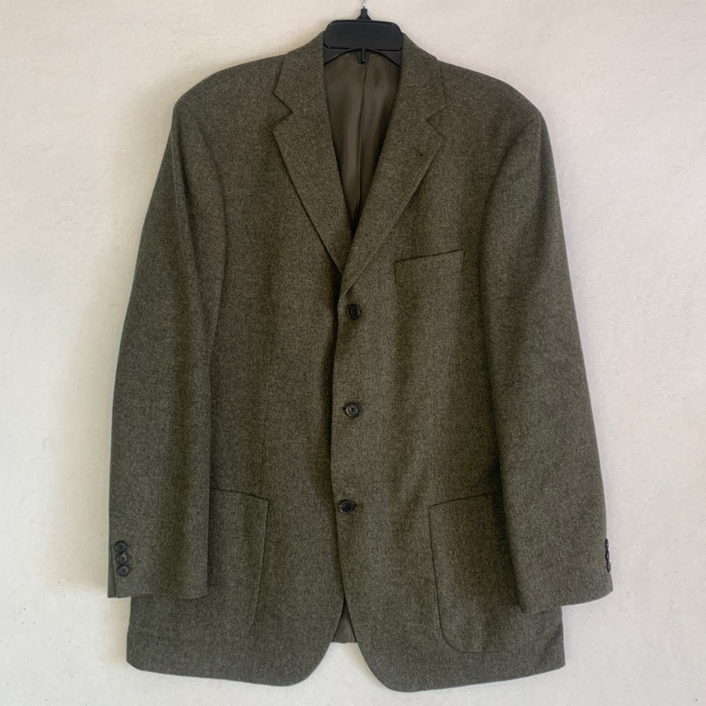 Hugo Boss Sport Coat Mens 42R Olive Original Loden Wool Made USA Heritage Alpine - Picture 2 of 13